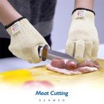 Schwer SlicePro ANSI A9 Cut Resistant Gloves PR1501, Food Grade Reliable Cutting Gloves, Mandoline Gloves for Kitchen Meat Cutting, Oyster Shucking, Fish Fillet Processing, Wood Working (1 Pair, M)