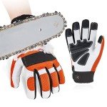 Vgo... 2 Pairs Chainsaw Gloves, 12-Layer Protection Resistant Cut on Left Hand, Safety Work Gloves in Leather with Touchscreen(XXL, GA8912)