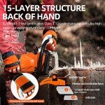 Vgo... 2 Pairs Chainsaw Gloves, 12-Layer Protection Resistant Cut on Left Hand, Safety Work Gloves in Leather with Touchscreen(XXL, GA8912)