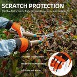 Vgo... 2 Pairs Chainsaw Gloves, 12-Layer Protection Resistant Cut on Left Hand, Safety Work Gloves in Leather with Touchscreen(XXL, GA8912)