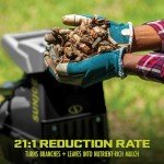 15-Amp Electric Silent Wood Chipper/Shredder with Extra CJ603E Replacement Cutter Blade