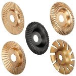 TOOVEM Upgraded Angle Grinder Wood Carving Disc Set, for 4" and 4 1/2" Angle Grinder with 5/8" Arbor, Angle Grinder Attachments Wood Carving Tools for Wood Stump Grinding, Carving and Polishing (5PCS)