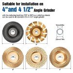 TOOVEM Upgraded Angle Grinder Wood Carving Disc Set, for 4" and 4 1/2" Angle Grinder with 5/8" Arbor, Angle Grinder Attachments Wood Carving Tools for Wood Stump Grinding, Carving and Polishing (5PCS)