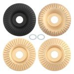 4PCS Angle Grinder Wood Carving Disc Set, 4" or 4 1/2" Angle Grinder with 7/8" Arbor, Angle Grinder Attachment, Grinding Wheel Shaping Disc for Wood Stump Carving Polishing