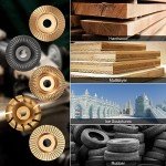 TOOVEM Upgraded Angle Grinder Wood Carving Disc Set, for 4" and 4 1/2" Angle Grinder with 5/8" Arbor, Angle Grinder Attachments Wood Carving Tools for Wood Stump Grinding, Carving and Polishing (5PCS)