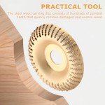 4PCS Angle Grinder Wood Carving Disc Set, 4" or 4 1/2" Angle Grinder with 7/8" Arbor, Angle Grinder Attachment, Grinding Wheel Shaping Disc for Wood Stump Carving Polishing