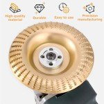 4PCS Angle Grinder Wood Carving Disc Set, 4" or 4 1/2" Angle Grinder with 7/8" Arbor, Angle Grinder Attachment, Grinding Wheel Shaping Disc for Wood Stump Carving Polishing