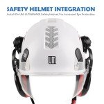 UM ULTRAMAXX Hard Hat Safety Helmet with Replacement Visor - Quick Install, Clear & Smoke Options, Wrap-Around Design - Ideal for Arborist Equipment, Chainsaw, Hard Hat