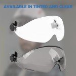 UM ULTRAMAXX Hard Hat Safety Helmet with Replacement Visor - Quick Install, Clear & Smoke Options, Wrap-Around Design - Ideal for Arborist Equipment, Chainsaw, Hard Hat