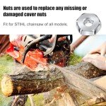 6pcs Saw Bar Nuts for STIHL MS170 MS170C MS171 MS180 MS181 MS192T MS200 MS200T MS210 MS211 MS230 MS231 Sprocket Cover Chainsaw Nut Saw Chain Nut