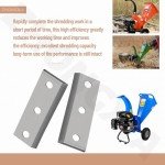 ZHONGXIA 2 Pack Wood Chipper Blades 4.15“L x 1.33”W, Wood Chipper Shredder Replacement Blade for Land-Works Both LCE12 Super-Handy, A30/B40 Series, C30/C30 Mi-ni, Great-circleusa GUO033 GUO035 GUO054
