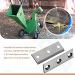 ZHONGXIA 2 Pack Wood Chipper Blades 4.15“L x 1.33”W, Wood Chipper Shredder Replacement Blade for Land-Works Both LCE12 Super-Handy, A30/B40 Series, C30/C30 Mi-ni, Great-circleusa GUO033 GUO035 GUO054