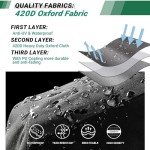 CATOTEL Wood Chipper Cover, 420D Oxford Waterproof Wood Chipper Shredder Mulcher Cove Protective Outdoor Electric Leaf Mulcher Dustproof Cover - 33" D x 45" H (Black
