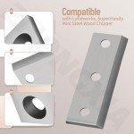ZHONGXIA 2 Pack Wood Chipper Blades 4.15“L x 1.33”W, Wood Chipper Shredder Replacement Blade for Land-Works Both LCE12 Super-Handy, A30/B40 Series, C30/C30 Mi-ni, Great-circleusa GUO033 GUO035 GUO054