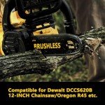 3Pack 12 Inch Saw Chain for Dewalt DCCS620B DCCS620P1 DCCS620BWPR320B 20V Compact Chainsaw, Oregon R45, 043" Gauge, 45 Drive Links, 3/8" LP Pitch, 12 Inch Replacement Saw Chains for 12“ Guide Bars