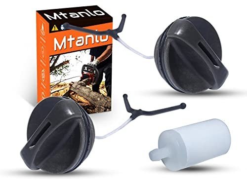 Mtanlo Fuel Gas Petrol Oil Tank Cap for Husqvarna 435 440 445 450 455 460 365 372XP 385 390 570 576 2100 2200 120 135 140 Chainsaw 544111203 544111201 Replacement Part