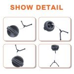 Mtanlo Fuel Gas Petrol Oil Tank Cap for Husqvarna 435 440 445 450 455 460 365 372XP 385 390 570 576 2100 2200 120 135 140 Chainsaw 544111203 544111201 Replacement Part