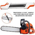 Landhoow 7 Pcs Chainsaw Sharpener Kit Include 2 in 1 Chainsaw Sharpener Easy File Chainsaw Chain Sharpener Chain Saw Sharpener Tool for Saw Chain and 6 Pcs Replacement File(for 5/32'' Saw Chain)