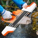 Landhoow 7 Pcs Chainsaw Sharpener Kit Include 2 in 1 Chainsaw Sharpener Easy File Chainsaw Chain Sharpener Chain Saw Sharpener Tool for Saw Chain and 6 Pcs Replacement File(for 5/32'' Saw Chain)