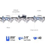 10 Inch Chainsaw Chains, Replacement for EGO PSA1000 / PSA1020 / MPS1000 / MPS1001 / PPSX2504 10-Inch 56V Pole saw 2 Pack