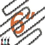 [4 Pcs]6-Inch Mini Chainsaw Chain,1/4LP 37Drive Links for 6" Mini Cordless Electric Portable Battery Powered Handheld Chainsaw for Wood Branch Cutting