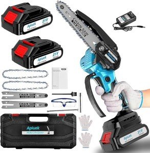 GUIFIN Mini Electric Chainsaw, 6 Inch Cordless