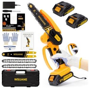 WSUANE Cordless Mini Chainsaw with Automatic Oiler