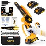WSUANE Cordless Mini Chainsaw with Automatic Oiler