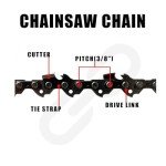 NIUBGONER 8-Inch Chainsaw Guide Bar and Chains