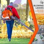 JellyMoving 65CC Gas Powered Backpack Leaf Blower