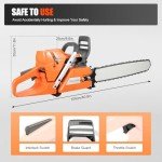 FIPINIXK 71.8CC Gas Chainsaw with Accessories