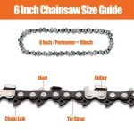 Mini Chainsaw Chain Replacement - 2 Durable Carbon Steel