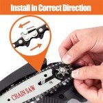Mini Chainsaw Chain Replacement - 2 Durable Carbon Steel