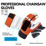 Vgo Safety Chainsaw Gloves - Size L, Orange