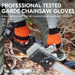 Vgo Safety Chainsaw Gloves - Size L, Orange