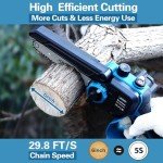 Cordless Electric Chainsaw with 2 Batteries & Accessories