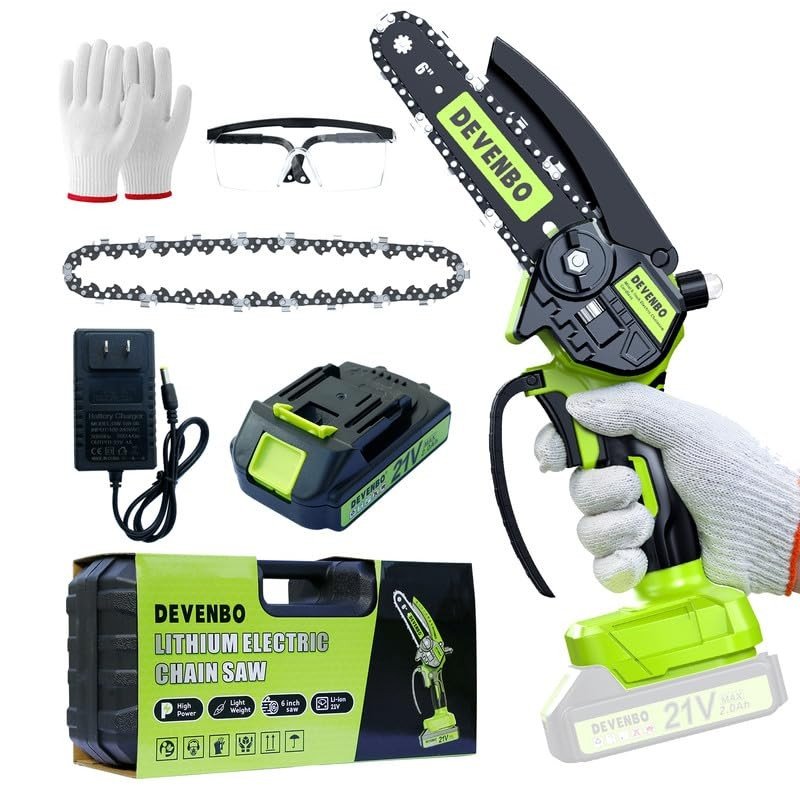 Devenbo Cordless Mini Chainsaw - 6 Inch Efficiency