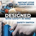 40V Cordless 16-Inch DongCheng Chainsaw with Batteries