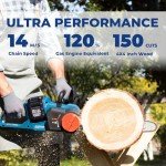 40V Cordless 16-Inch DongCheng Chainsaw with Batteries