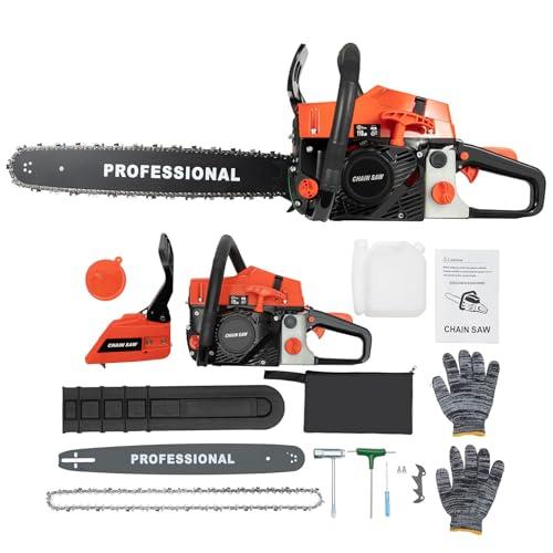 58cc 20-Inch Gas Chainsaw for Wood Cutting