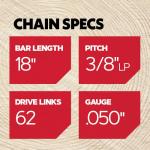 Oregon 3-Pack AdvanceCut Chainsaw Chains - 18" Bar