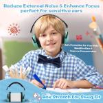 Kids Safety Ear Protection Headphones in Mint, Pink, Orange