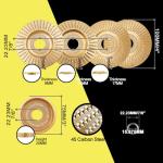 Wood Carving Disc Set for Angle Grinders