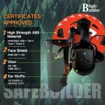 Forestry Chainsaw Safety Helmet with Bluetooth Ear Muffs