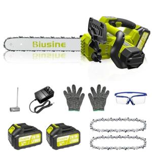 Biusine 14-Inch Cordless Battery Chainsaw with Batteries