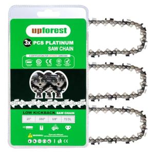 UPFOREST 3-Pack 20" Chainsaw Chains for Husqvarna & Stihl