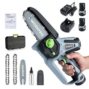 WORKPRO 6.3" Cordless Mini Chainsaw for Pruning