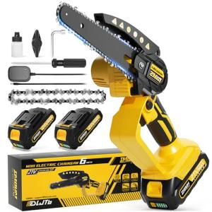 Cordless Mini Chainsaw with Batteries for Pruning