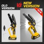 Cordless Mini Chainsaw with Batteries for Pruning
