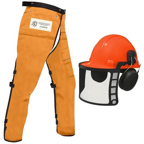 Forester Chainsaw Apron Chaps and Safety Helmet